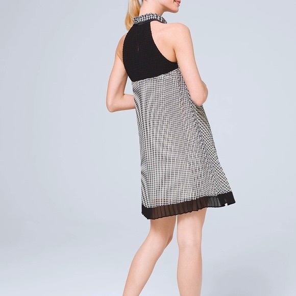 WHBM Gingham Halter Pleated Shift Dress NWOT 16 - Picture 2 of 7